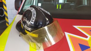 Сарненським рятувальникам подарували унікальну каску
