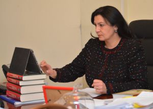 Иванна Климпуш-Цинцадзе во время заседания комитета