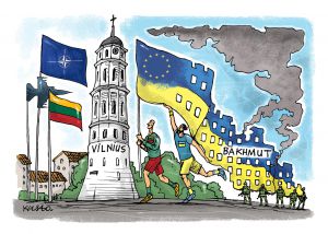  Український прапор з Бахмута — до Вільнюса