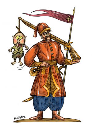 Козак з мушкетом і кремлівським шкетом