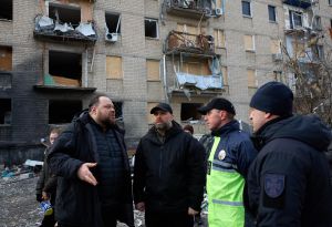 Руслан Стефанчук відвідав місце російського ракетного удару в Харкові