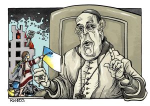 Відповідь Папі Франциску: прапор України не білий, а синьо-жовтий!                                                    