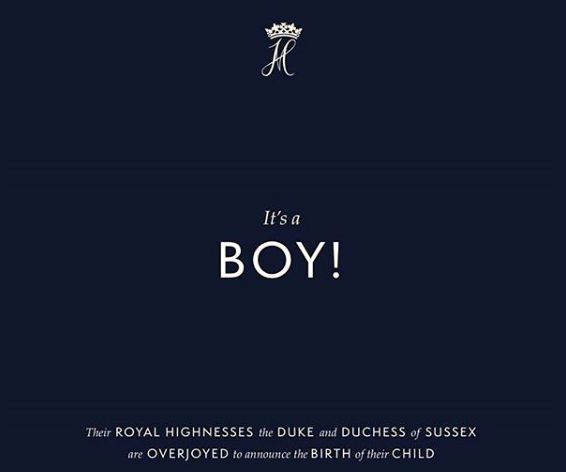 У герцога й герцогині Сассекських народився син