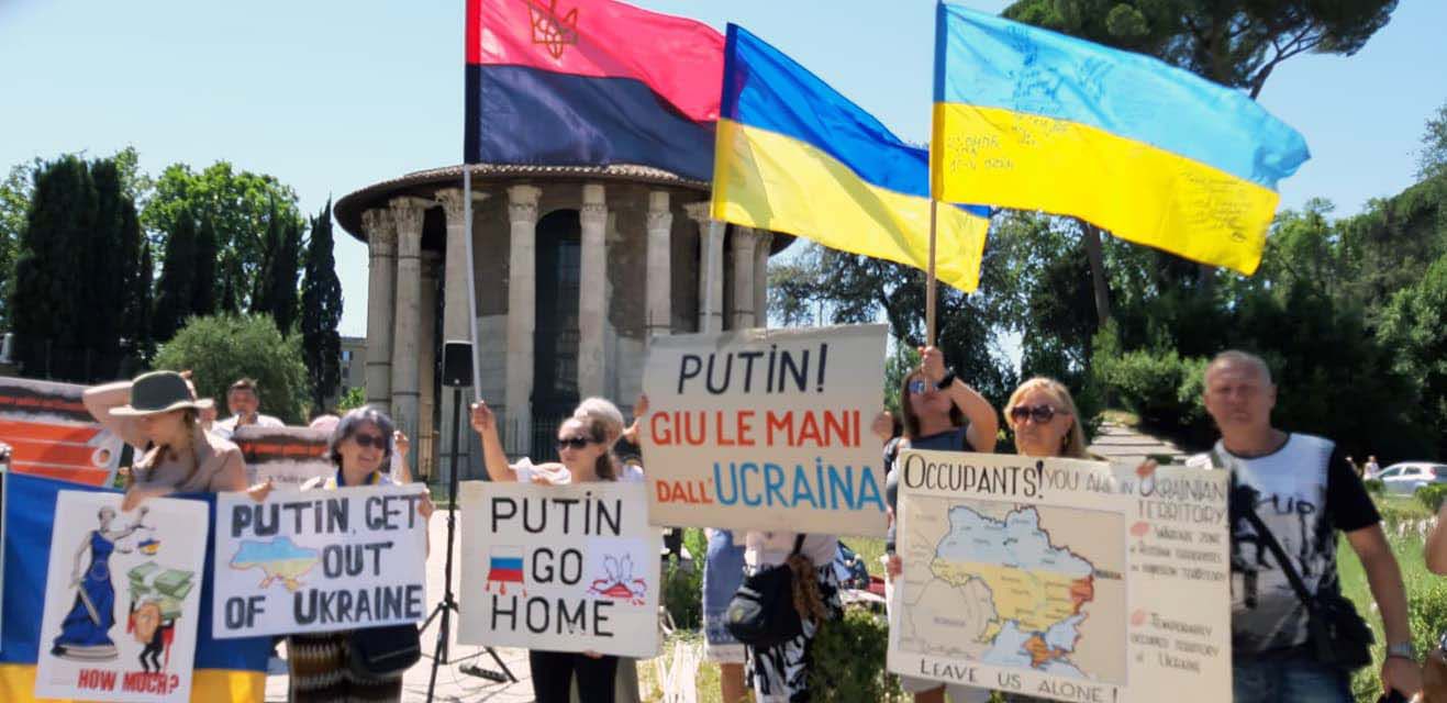 У Римі українці протестували проти візиту Путіна до Італії