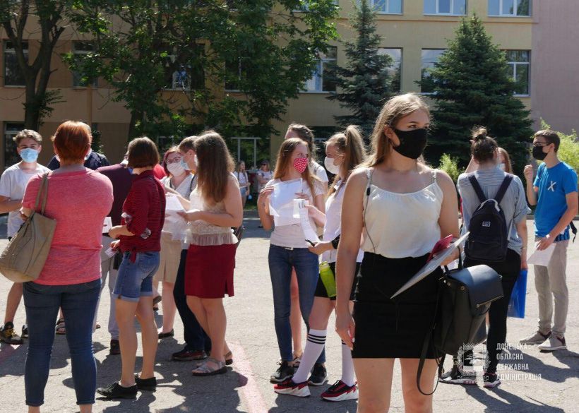 В Донецкой области ВНО проходит с соблюдением санитарных требований
