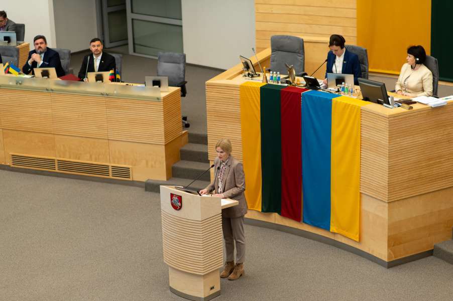 Олена Кондратюк: Верховна Рада України вдячна Сеймасу Литви за непримиренну позицію щодо засудження злочинів рф 