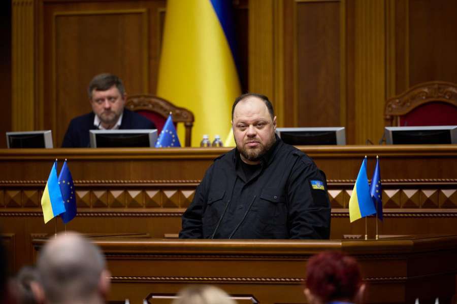 Руслан Стефанчук виступив із трибуни Парламенту України до другої річниці повномасштабного російського вторгнення в Україну