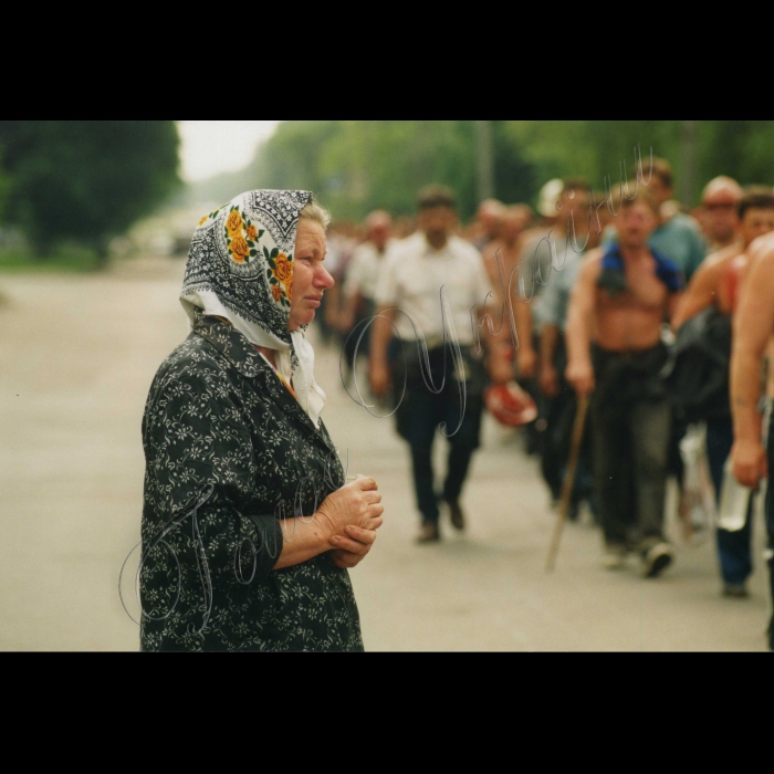 09.06.1998.
Піший похід шахтарів на Київ.