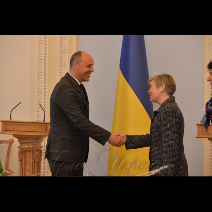7 квітня 2017 зустріч Голови Верховної Ради України Андрія Парубія з Заступником Генерального Секретаря НАТО Роуз Геттемюллер.