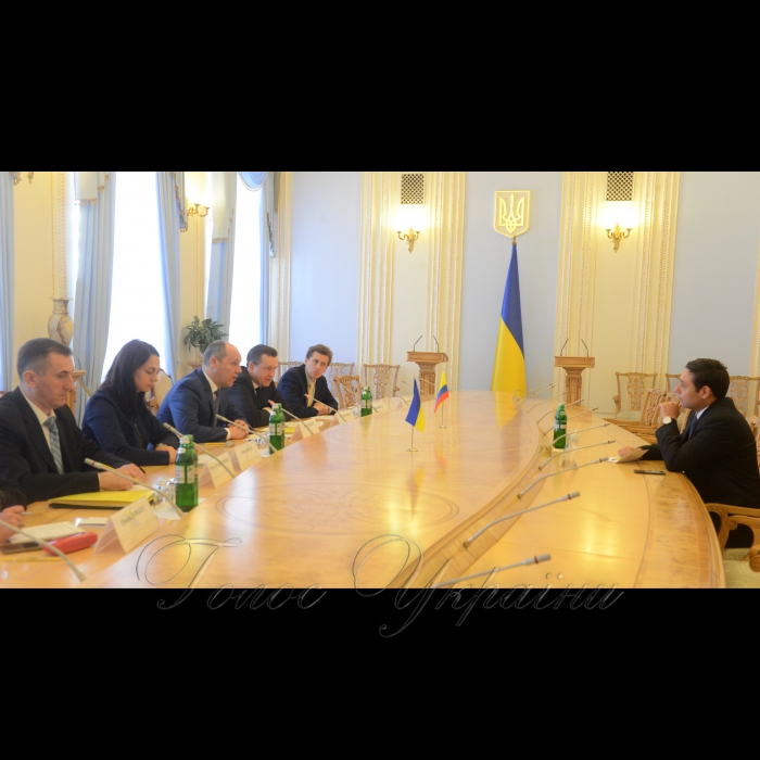 19 травня 2017 зустріч Голови Верховної Ради України Aндрія Парубія з Головою Сенату Конгресу Республіки Колумбія М. Ліскано Аранго.