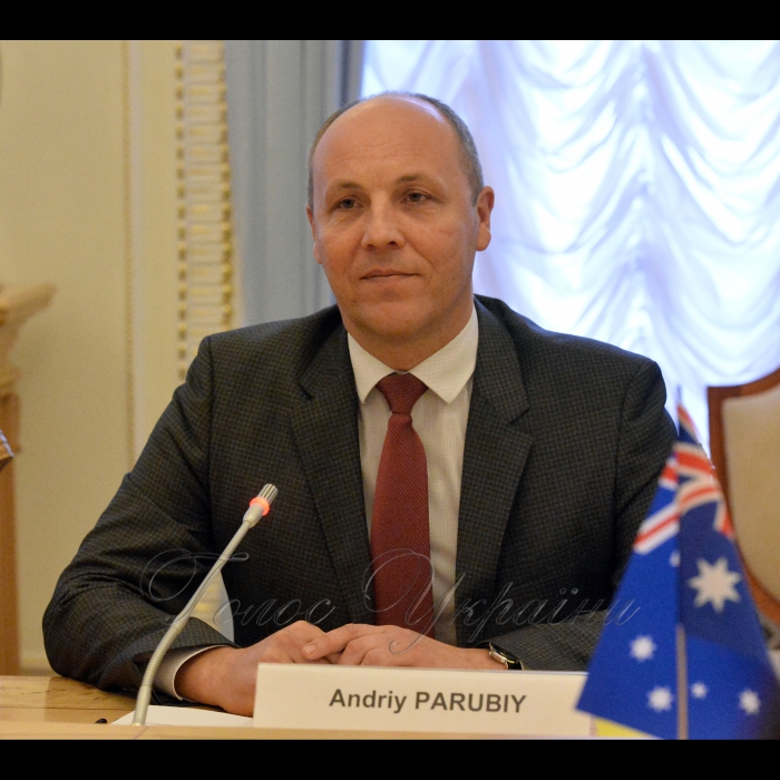 2 жовтня 2017 зустріч Голови Верховної Ради України Андрія Парубія з Президентом Сенату Австралії Стівеном Перрі.