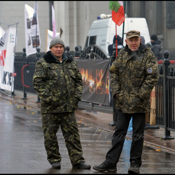 Мітингувальники біля Верховної Ради України. Продовжується акція 