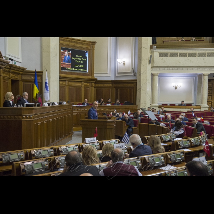 30 листопада 2017 заключне слово Голови Верховної Ради України Андрія Парубія під час офіційного закриття Пленарного засідання Генеральної Асамблеї ПАЧЕС у ВР.