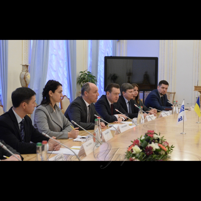 18 січня 2018 зустріч Голови Верховної Ради України Андрія Парубія з Президентом Парламентської асамблеї ОБСЄ (ПА ОБСЄ) Г. Церетелі.