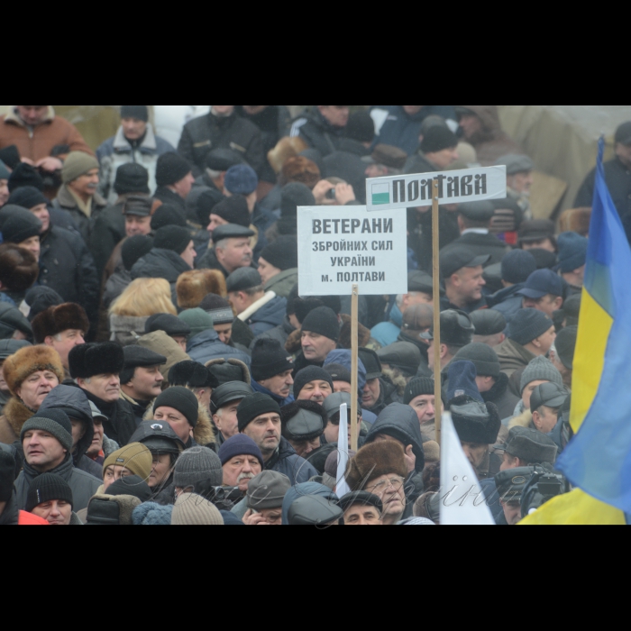 7 лютого 2018 мітинг військових пенсіонерів біля Верховної Ради України щодо перерахунку пенсій (питання буде завтра розглядатись у ВР).