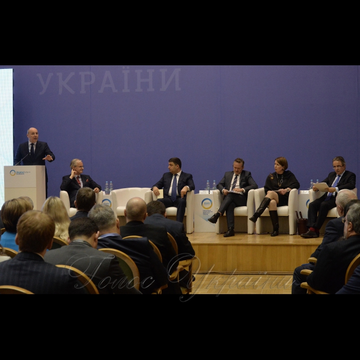 20 лютого 2018 Голова Верховної Ради України Андрій Парубій під час конференції 