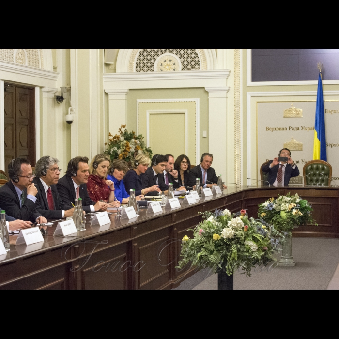 18 травня 2018 зустріч Голови Верховної Ради України А. Парубія з делегацією Ради директорів Групи Світового Банку.