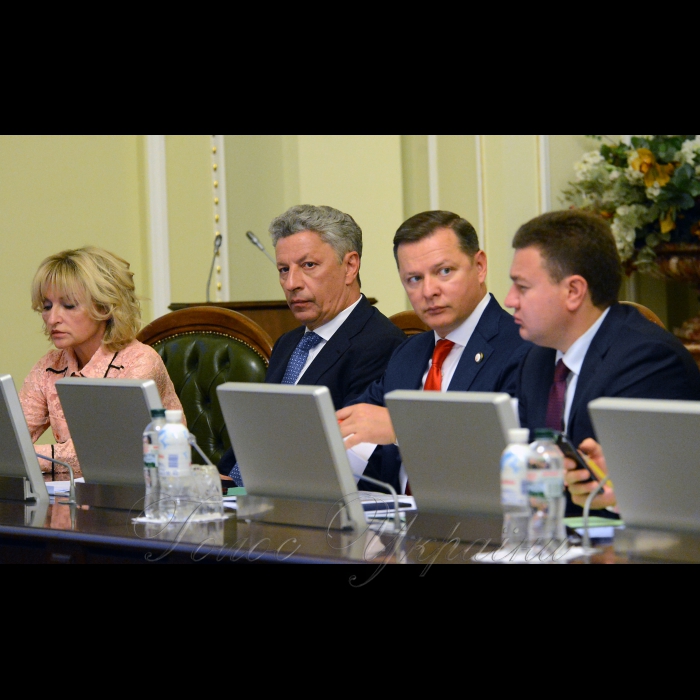 4 червня 2018 засідання погоджувальної ради. Ірина Луценко, Юрій Бойко, Олег Ляшко, Віктор Бондар.