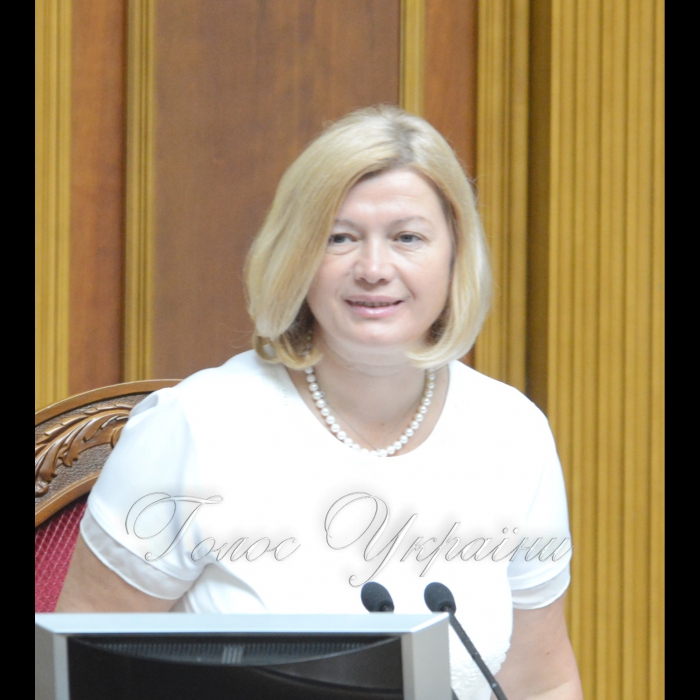Сесія Верховної Ради України. Ірина Геращенко