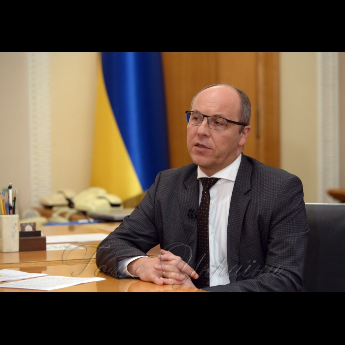 21 вересня 2018 інтерв'ю Голови Верховної Ради України Андрія Парубія телеканалу Рада.