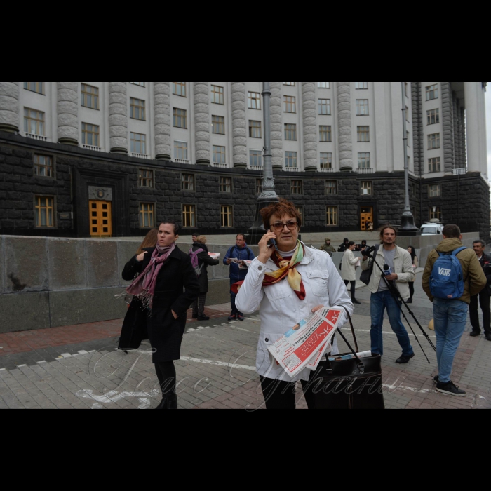 3 жовтня 2018 акція НСЖУ біля Кабміну проти ускладнень роботи з боку Укрпошти.