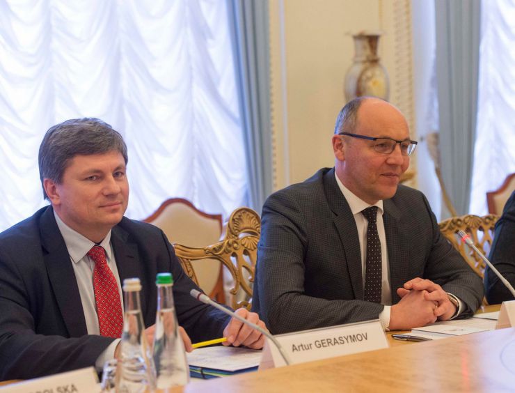 27 лютого 2019 зустріч Голови Верховної Ради України Андрія Парубія з Президентом ПА ОБСЄ Георгієм Церетелі