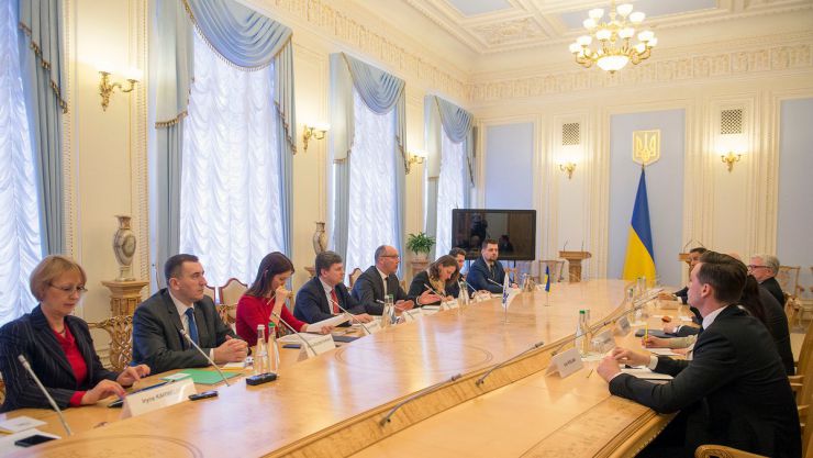 27 лютого 2019 зустріч Голови Верховної Ради України Андрія Парубія з Президентом ПА ОБСЄ Георгієм Церетелі