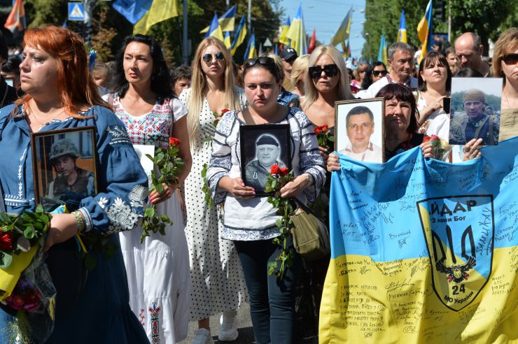 У День Незалежності в Києві пройшла хода учасників російсько-української війни.