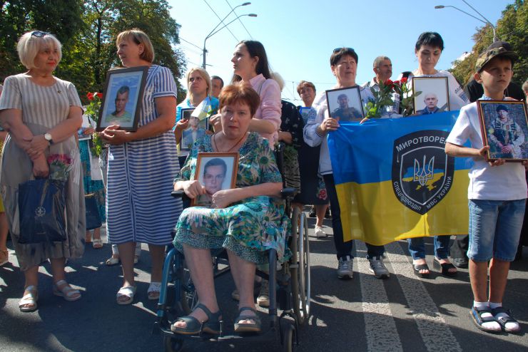 Марш захисників України до Дня Незалежності України в Києві.