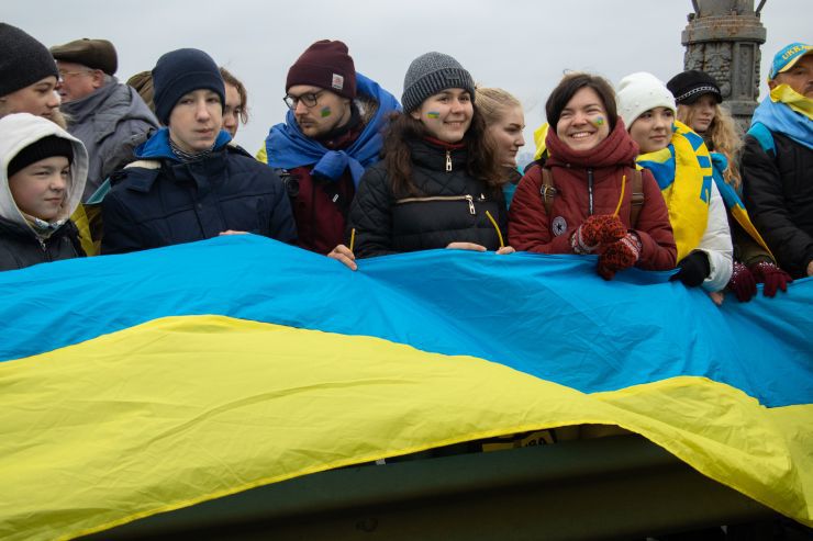 22 січня з нагоди Дня Соборності люди утворили Живий ланцюг на мосту Патона у Києві. Акція присвячена Акту Злуки 1919 року.