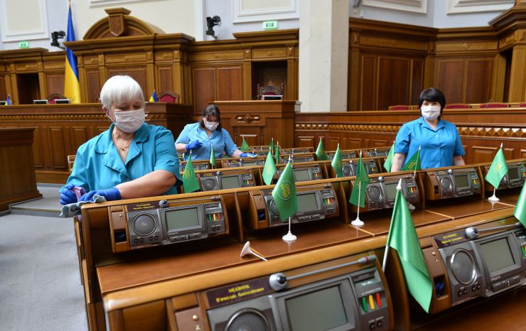 Верховна Рада України працює в штатному режимі. Разом з тим відбуваються протиепідеміологічні заходи