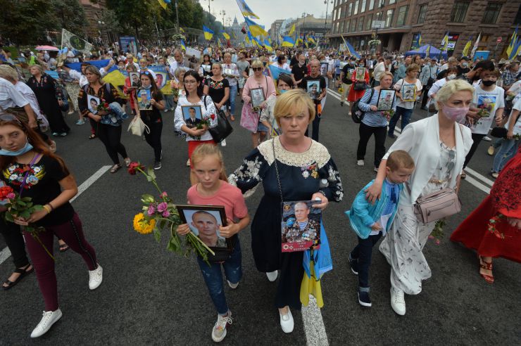 У Києві з нагоди Дня Незалежності України пройшов Марш захисників України.