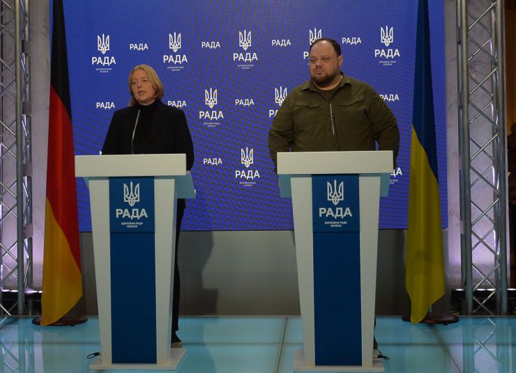Голова Верховної Ради України Руслан Стефанчук зустрівся з Президенткою Бундестагу Німеччини Бербель Бас
