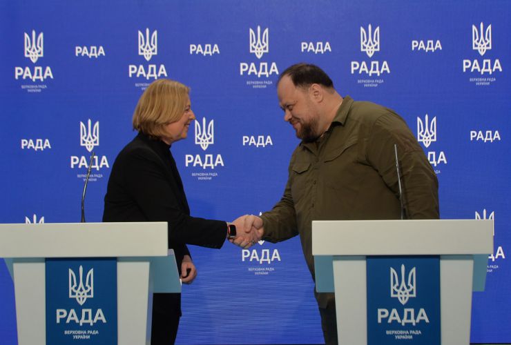 Голова Верховної Ради України Руслан Стефанчук зустрівся з Президенткою Бундестагу Німеччини Бербель Бас
