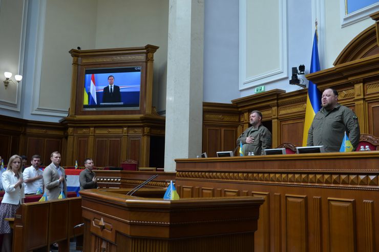 Прем’єр-міністр Королівства Нідерландів Марк Рютте виступив із відеозверненням до Парламенту України