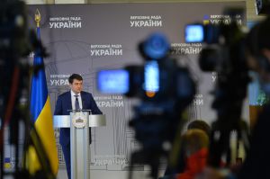 Брифинг Председателя Верховной Рады Украины Дмитрия Разумкова