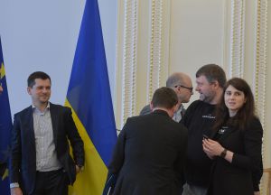 Перший заступник Голови Верховної Ради України Олександр Корнієнко під час зустрічі з делегацією Представництва Євросоюзу в Україні.