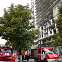 Ліквідували пожежу на даху висотки