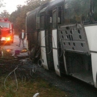 Під час пожежі в автобусі Калуш - Київ пасажири не постраждали