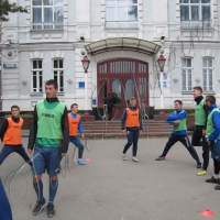 Футбол. Провели показове тренування перед міськрадою