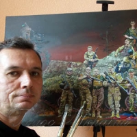 На одній із картин бійці впізнали свого побратима