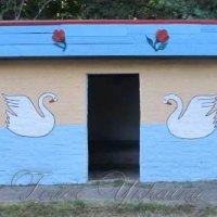 Зупинки прикрасили лебеді