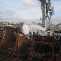 Пожежа в порту Скадовська… Навчальна!