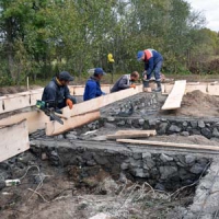 Доки господиня в лікарні, їй споруджують житло