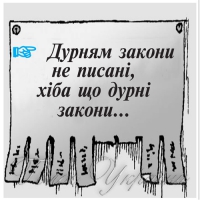 Дурням закони не писані, хіба що дурні закони...