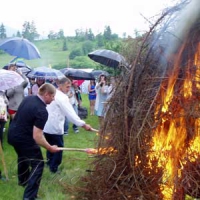 На Синевирському перевалі знову палала ватра
