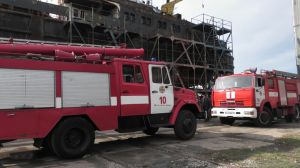 У Херсоні на верфі спалахнув суховантаж