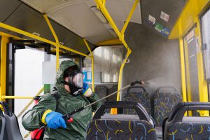 У Вінниці салони транспорту обробляють дезінфікуючими засобами