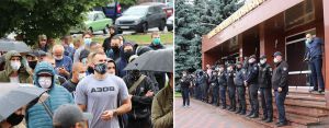 У Чернігові протест під поліцією