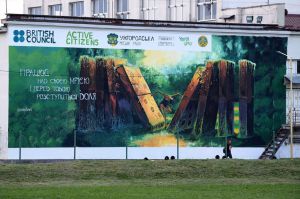 В Ужгороді мурал закликає до здорового способу життя